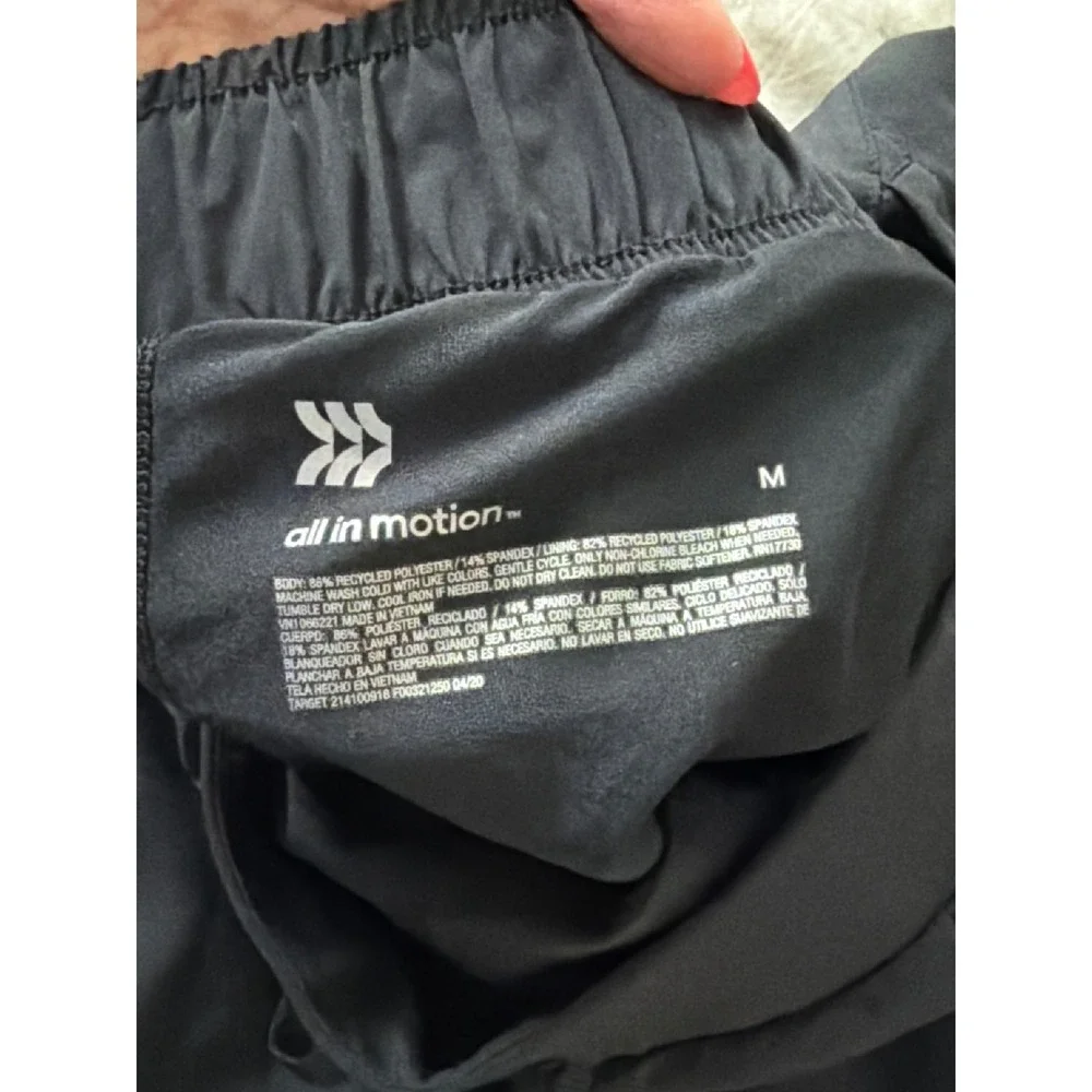 All in Motion Black Skort Athletic Skirt with Pockets and Built-in Shorts Size M